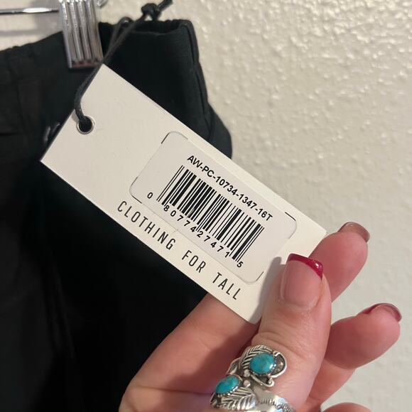 NWT American Tall Black High Rise Cargo Parachute Pants Womens Size 16T - Picture 5 of 9